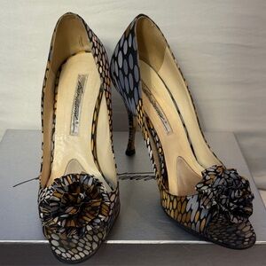 Brian Atwood Multicolor Patterned Heels